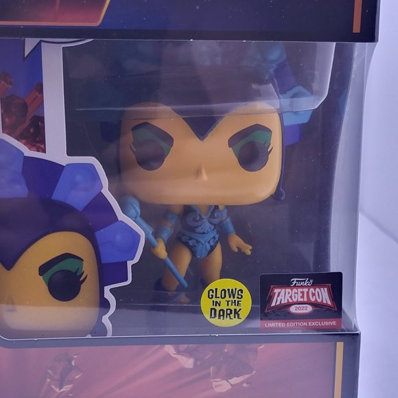 FUNKO POP MASTERS OF THE UNIVERSE EVIL LYNN POP & TEE SIZE XL GITD TARGETCON - Picture 8 of 8